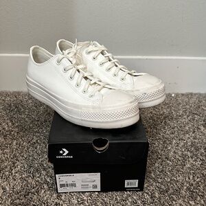 Converse White Platform Sneakers